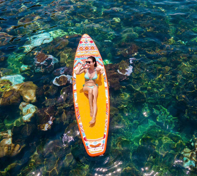 SUP photoshoot and flycam on May Rut Trong Island